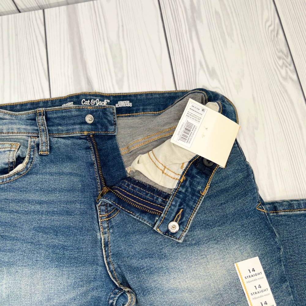 Boys' Straight Fit Stretch Jeans - Cat & Jack - Picture 7 of 10